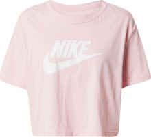 Tričko Nike Sportswear růžová / bílá