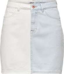 Sukně \'Vega\' Only světlemodrá / bílá džínovina