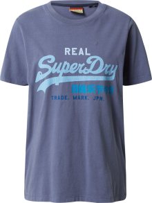 Tričko Superdry modrá / kouřově modrá / světlemodrá