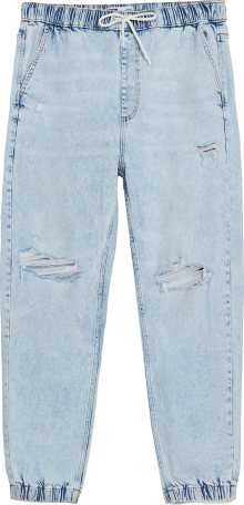 Džíny Bershka světlemodrá