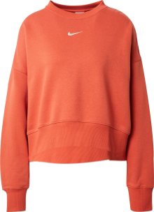 Mikina Nike Sportswear béžová / oranžově červená