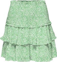 Sukně \'AMANDA\' Only limetková / světle zelená / bílá