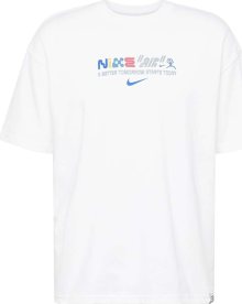 Tričko Nike Sportswear modrá / opálová / melounová / bílá