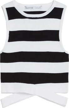 Kardigany Bershka černá / bílá