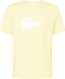 Tričko Lacoste pastelově žlutá / bílá