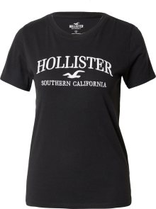 Tričko Hollister černá / bílá
