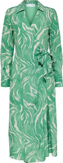 Šaty Selected Femme béžová / zelená