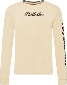 Tričko Hollister světle hnědá / černá