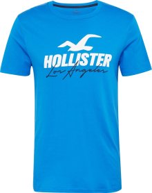 Tričko Hollister nebeská modř / bílá