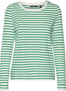 Tričko \'LEXIE APRIL\' Vero Moda zelená / bílá