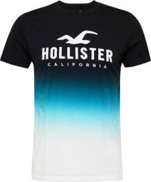 Tričko Hollister tyrkysová / azurová modrá / černá / bílá