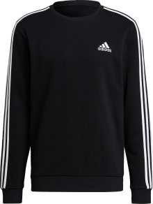 Sportovní mikina \'Essentials Fleece 3-Stripes\' ADIDAS SPORTSWEAR černá / bílá