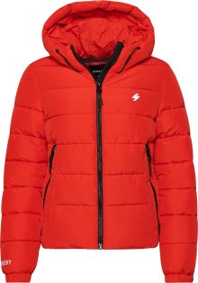 Zimní bunda Superdry červená / bílá