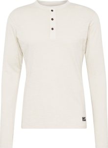 Tričko \'GRANDAD\' Superdry béžový melír