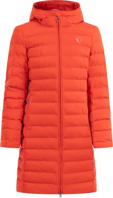Zimní kabát MYMO svítivě oranžová / bílá