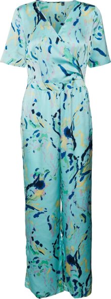 Overal \'HEART OLI\' Vero Moda námořnická modř / aqua modrá / rákos / jasně oranžová