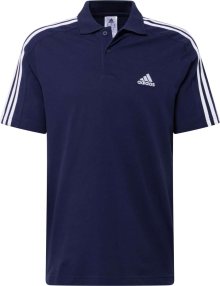 Funkční tričko \'Essentials Piqué Embroidered Small Logo 3-Stripes\' ADIDAS SPORTSWEAR tmavě modrá / bílá