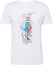 Tričko Esprit modrá / červená / černá / offwhite