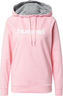 Sportovní mikina Hummel růžová / bílá