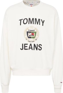 Mikina Tommy Jeans námořnická modř / světle zelená / červená / bílá