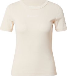 Tričko Champion Authentic Athletic Apparel béžová / trávově zelená / bílá