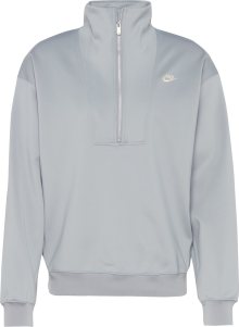Mikina Nike Sportswear světle šedá / bílá