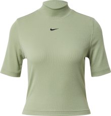 Tričko Nike Sportswear pastelově zelená / černá