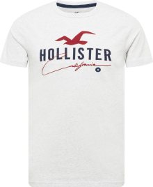 Tričko Hollister námořnická modř / šedý melír / červená