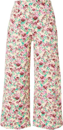 Kalhoty \'Kate\' Ichi písková / nefritová / pink / vínově červená