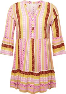 Šaty \'Marrakesh\' ONLY Carmakoma žlutá / pink / krvavě červená / bílá