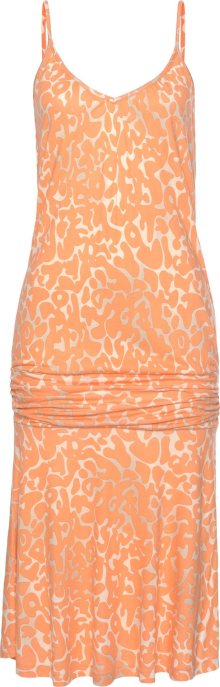 Letní šaty Lascana oranžová / stříbrná