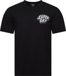 Tričko Superdry černá / bílá