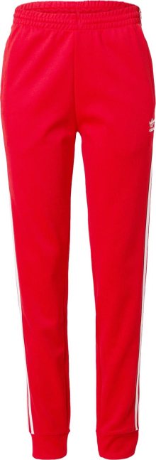 Kalhoty \'Adicolor Classics Cuffed\' adidas Originals červená / bílá