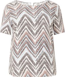 Halenka \'Ella\' ONLY Carmakoma béžová / azurová / hnědá / černá