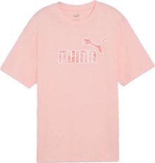 Funkční tričko \'ESS+\' Puma růžová / pastelově červená / bílá