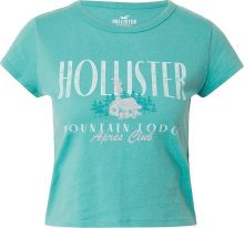 Tričko Hollister mátová / bílá