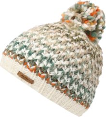 Čepice \'Nicole\' Barts velbloudí / khaki / tmavě oranžová / bílá
