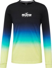 Tričko Hollister modrá / tyrkysová / žlutá / černá