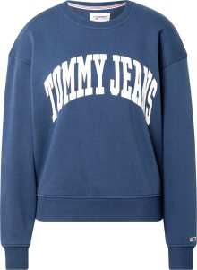 Mikina Tommy Jeans marine modrá / bílá