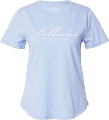 Tričko Hollister světlemodrá / bílá