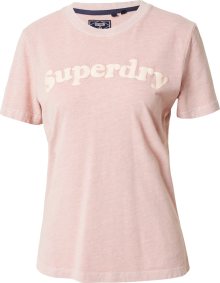 Tričko \'Cooper\' Superdry růžová / bílá