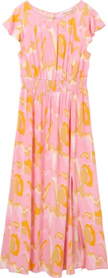 Šaty Tom Tailor Denim mandarinkoná / korálová / růžová / bílá