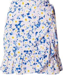 Sukně \'CODY\' Only modrá / hořčicová / orchidej / bílá