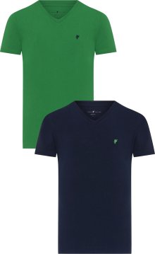 Tričko DENIM CULTURE námořnická modř / zelená