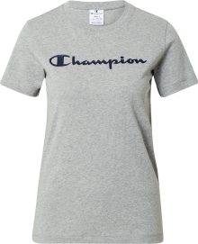 Tričko Champion Authentic Athletic Apparel modrá / šedý melír