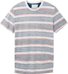 Tričko Tom Tailor světlemodrá / šedý melír / červená / bílá