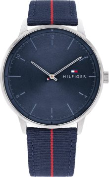 Analogové hodinky Tommy Hilfiger námořnická modř / červená / stříbrná