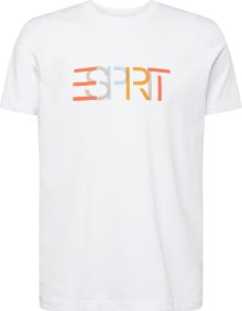 Tričko Esprit světlemodrá / šedobéžová / oranžová / offwhite
