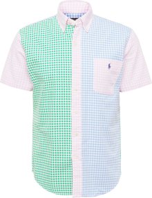 Košile Polo Ralph Lauren světlemodrá / zelená / růžová / bílá