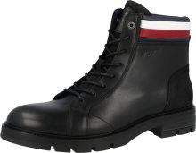 Šněrovací boty Tommy Hilfiger karmínově červené / černá / bílá